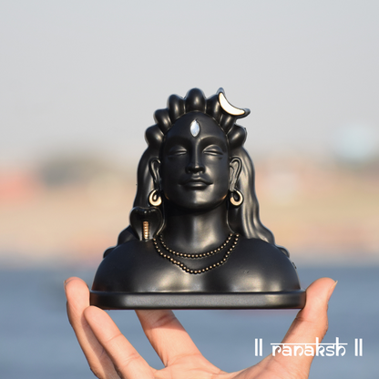 Black Resin Adiyogi Shiva Statue