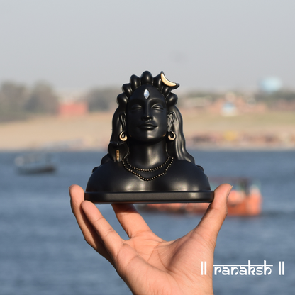 Black Resin Adiyogi Shiva Statue